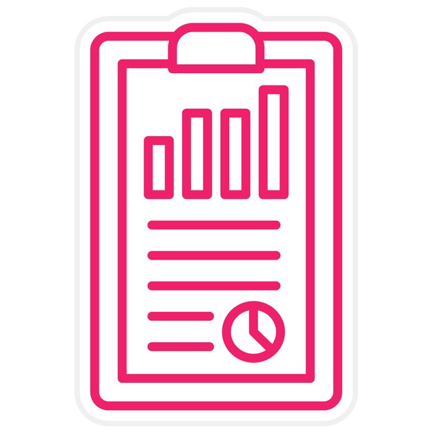 Estilo del icono del informe de marketing