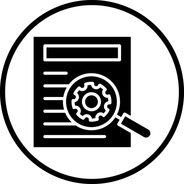 Estilo del icono del informe de respaldo del diseño vectorial