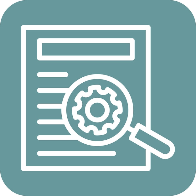 Estilo del icono del informe de respaldo del diseño vectorial
