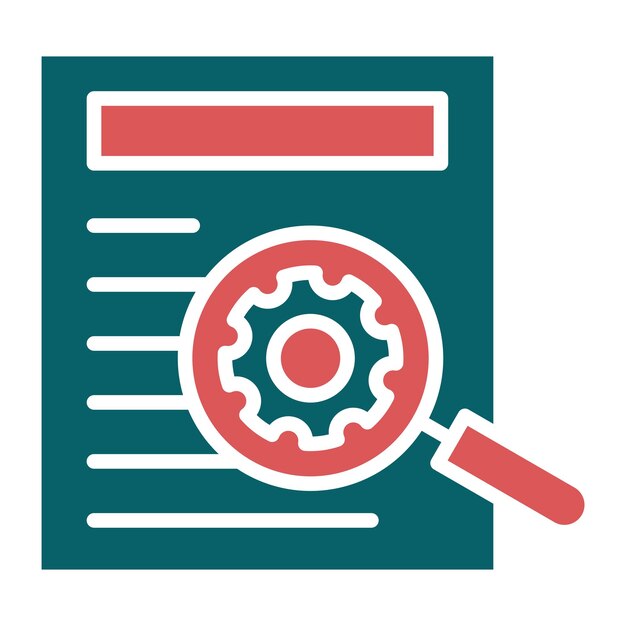Estilo del icono del informe de respaldo del diseño vectorial