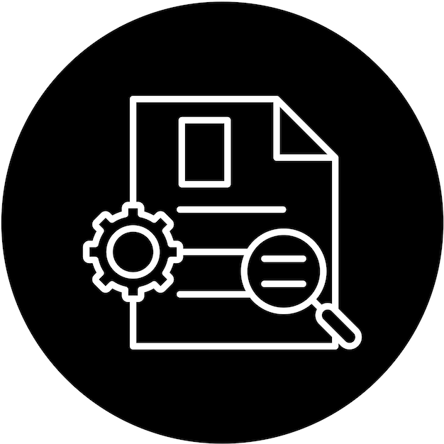 Estilo del icono del informe de respaldo del diseño vectorial