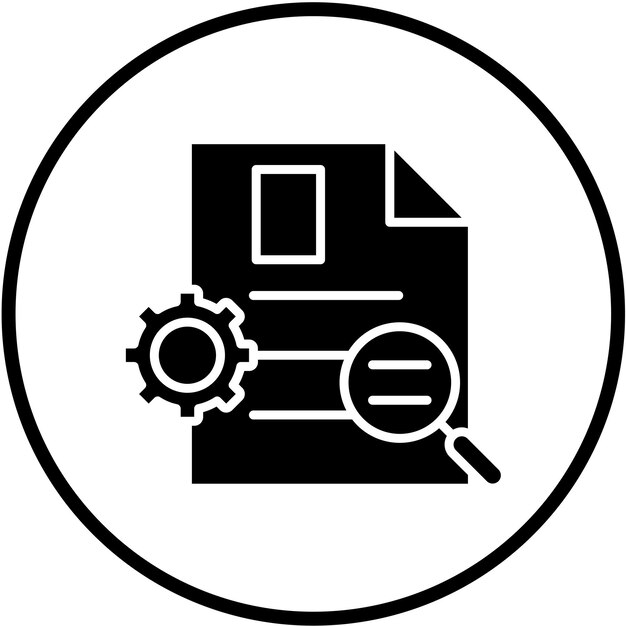 Estilo del icono del informe de respaldo del diseño vectorial