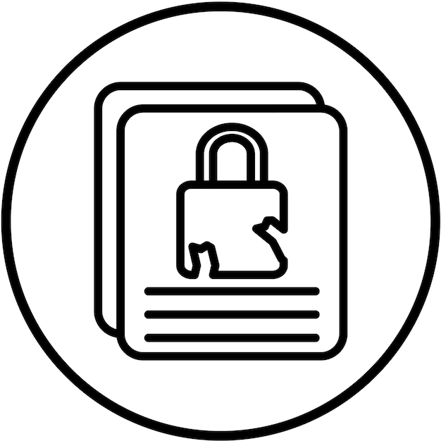 Estilo del icono del informe de violación de diseño vectorial
