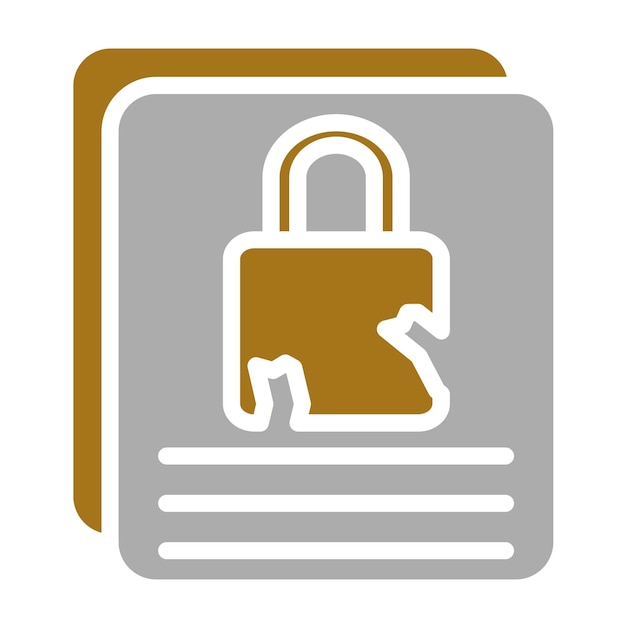 Estilo del icono del informe de violación de diseño vectorial