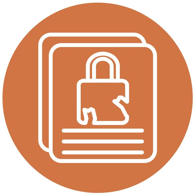 Estilo del icono del informe de violación de diseño vectorial