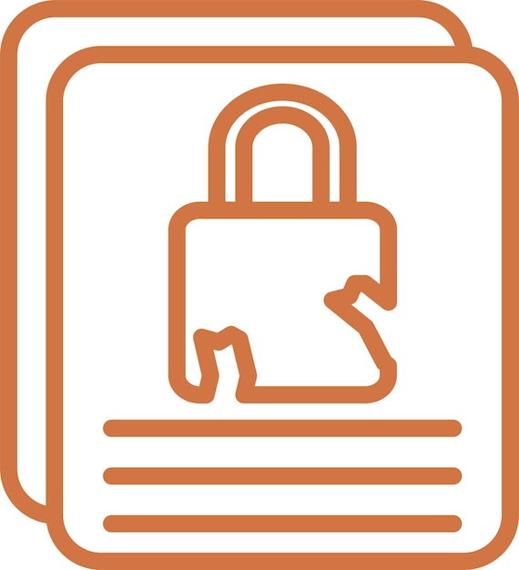 Estilo del icono del informe de violación de diseño vectorial