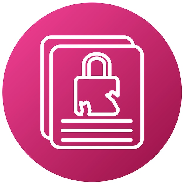 Estilo del icono del informe de violación de diseño vectorial