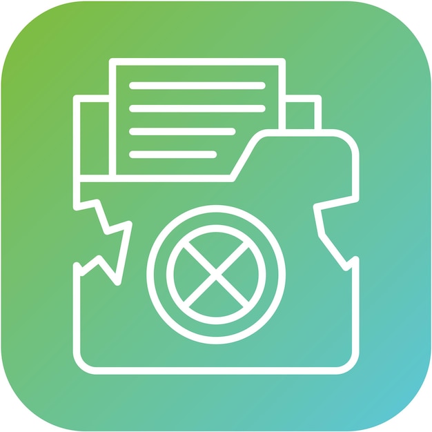 Estilo del icono de infracción de datos de diseño vectorial