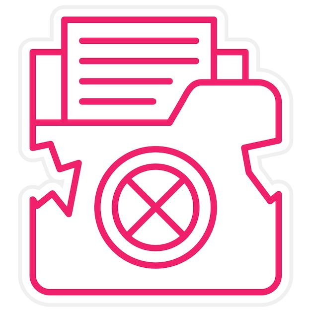 Estilo del icono de infracción de datos de diseño vectorial