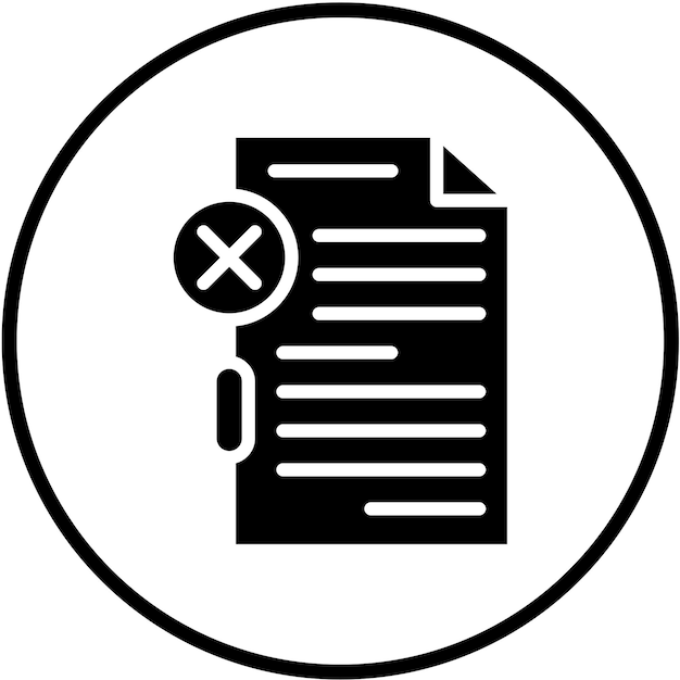 Estilo del icono de infracción de datos de diseño vectorial