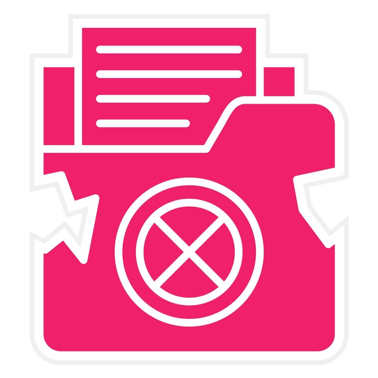 Vector estilo del icono de infracción de datos de diseño vectorial