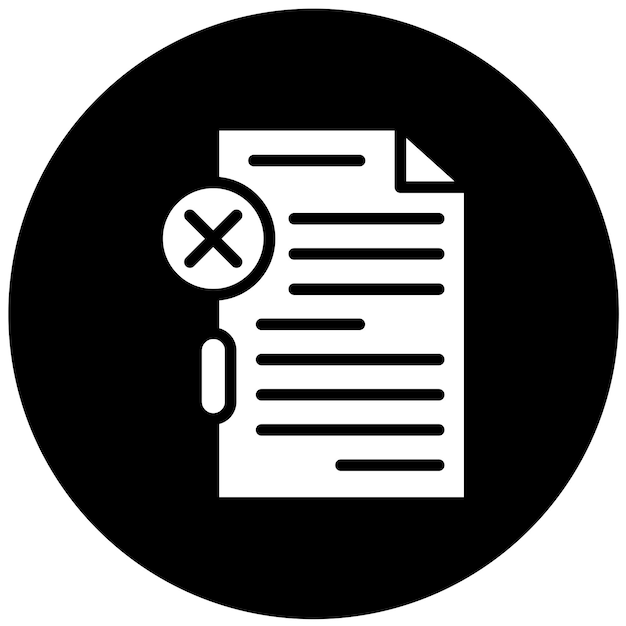 Estilo del icono de infracción de datos de diseño vectorial