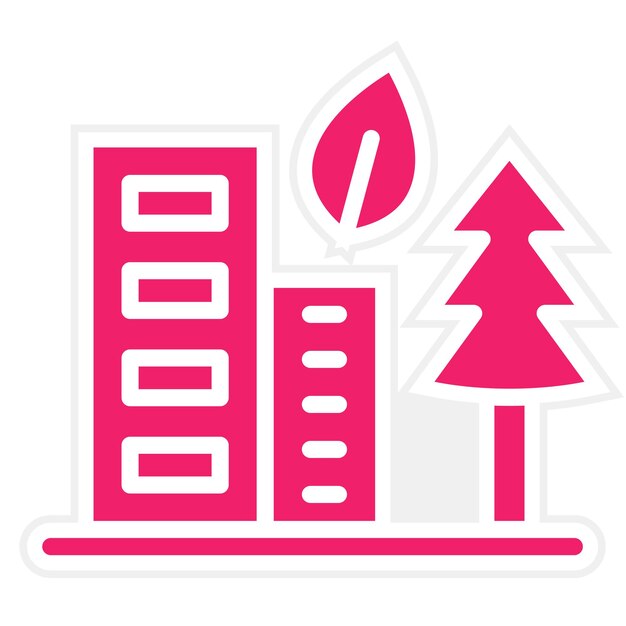 Estilo de icono de infraestructura verde de diseño vectorial