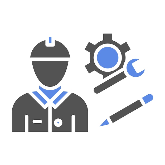 Estilo de icono de ingeniería de diseño vectorial