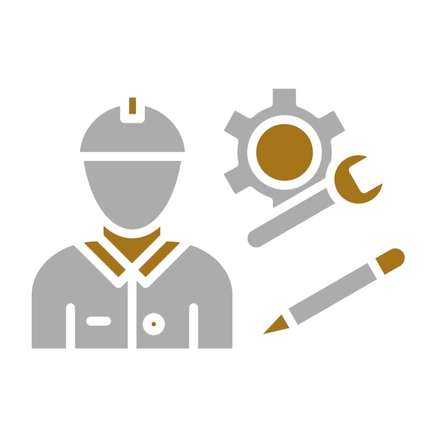 Estilo de icono de ingeniería de diseño vectorial