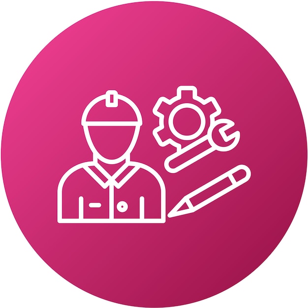 Estilo de icono de ingeniería de diseño vectorial