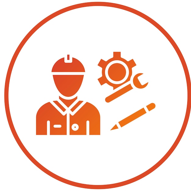 Estilo de icono de ingeniería de diseño vectorial