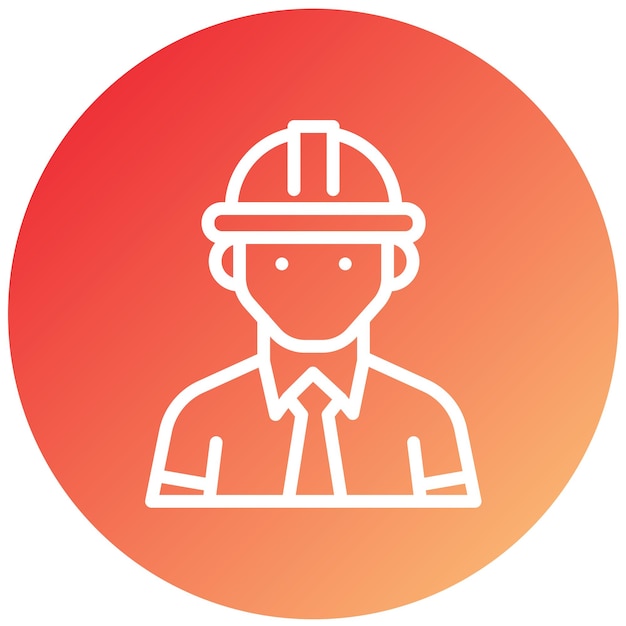 Estilo de icono del ingeniero de diseño vectorial