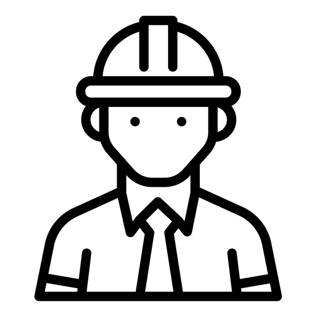 Estilo de icono del ingeniero de diseño vectorial