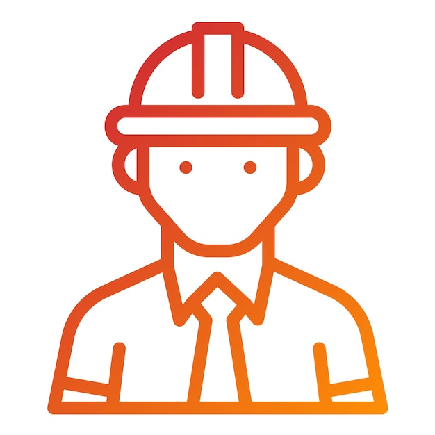 Estilo de icono del ingeniero de diseño vectorial