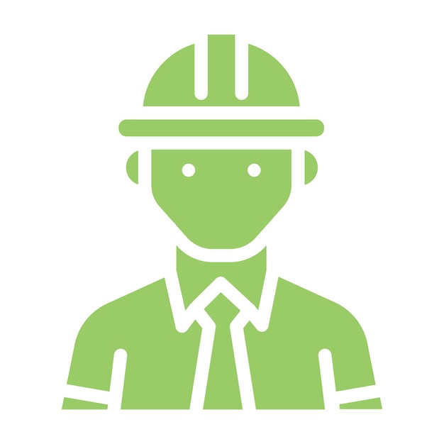 Estilo de icono del ingeniero de diseño vectorial