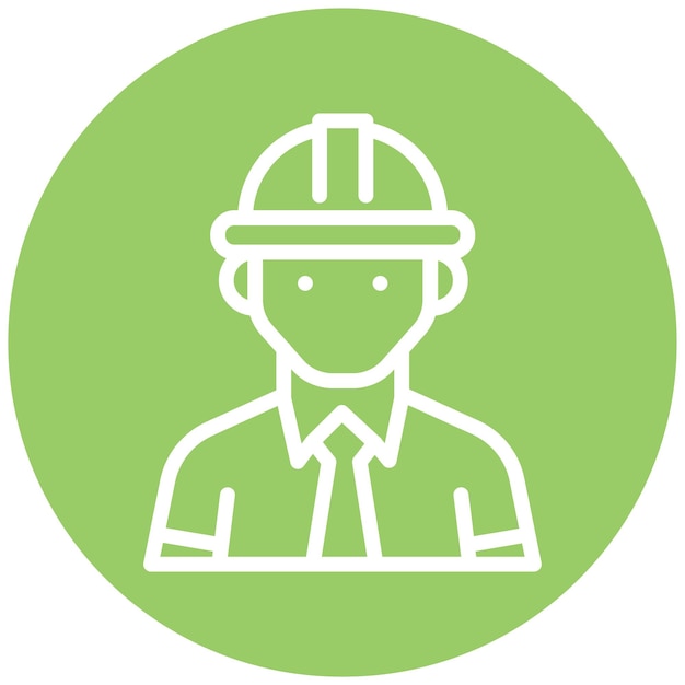 Estilo de icono del ingeniero de diseño vectorial