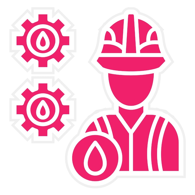 Vector estilo del icono del ingeniero