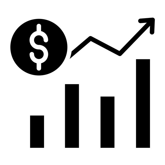 Estilo del icono de ingresos del diseño vectorial