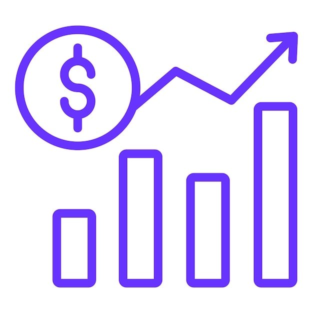 Estilo del icono de ingresos del diseño vectorial