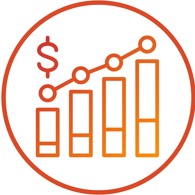 Estilo del icono de ingresos del diseño vectorial