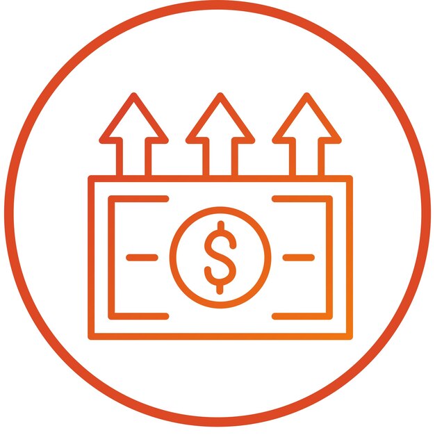 Estilo del icono de ingresos del diseño vectorial
