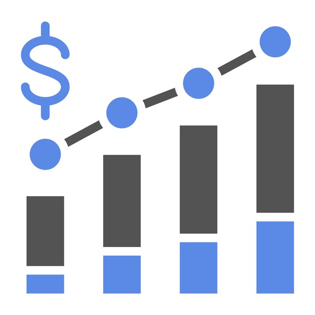 Estilo del icono de ingresos del diseño vectorial
