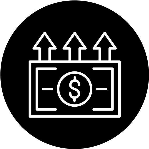 Estilo del icono de ingresos del diseño vectorial