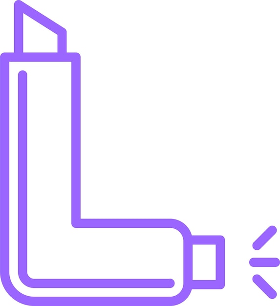 Estilo del icono del inhalador de asma de diseño vectorial