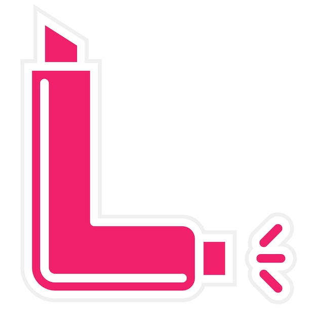 Estilo del icono del inhalador de asma de diseño vectorial