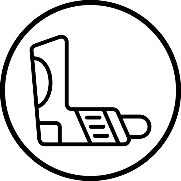 Estilo del icono del inhalador de diseño vectorial