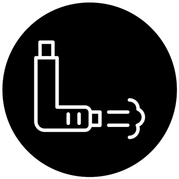 Estilo del icono del inhalador de diseño vectorial
