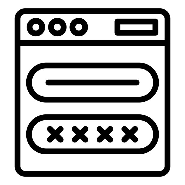 Estilo del icono de inicio de sesión de diseño vectorial