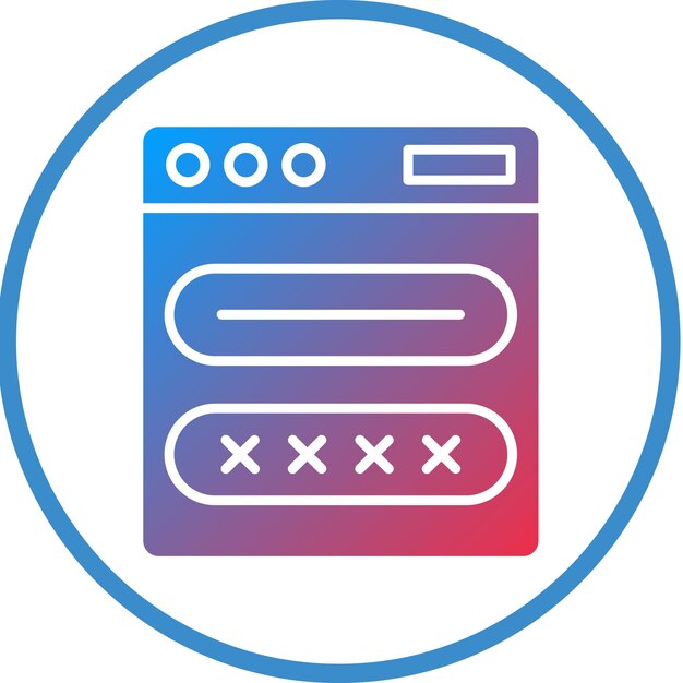 Estilo del icono de inicio de sesión de diseño vectorial