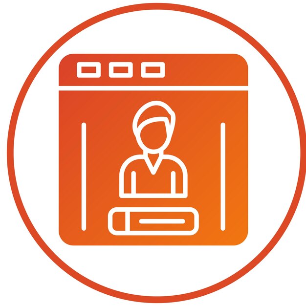 Estilo del icono de inicio de sesión de diseño vectorial
