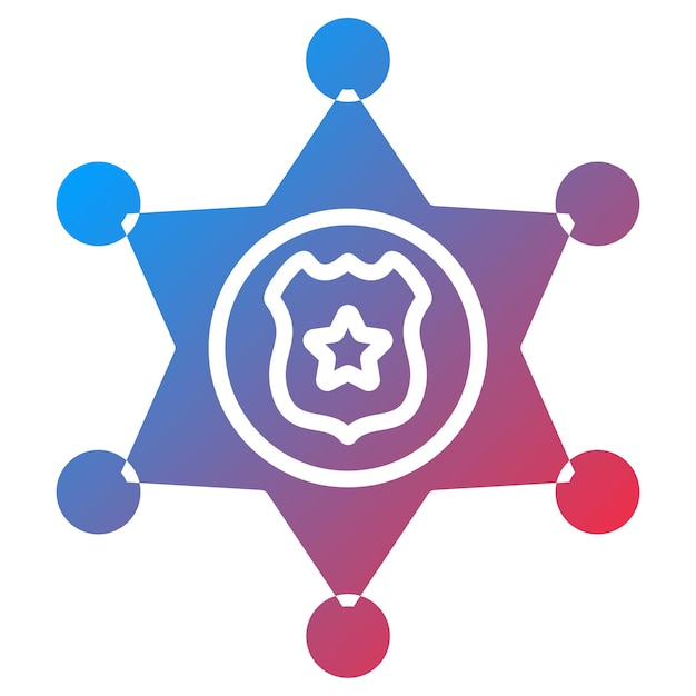 Estilo del icono de la insignia del alguacil