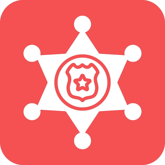 Estilo del icono de la insignia del alguacil