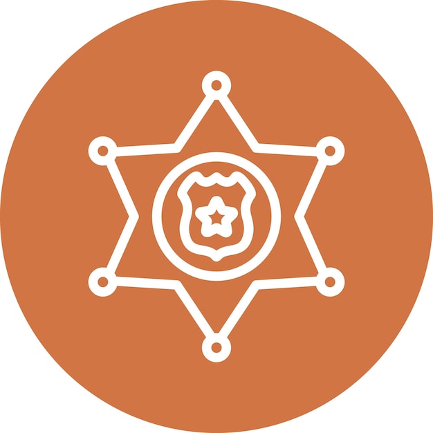 Estilo del icono de la insignia del alguacil