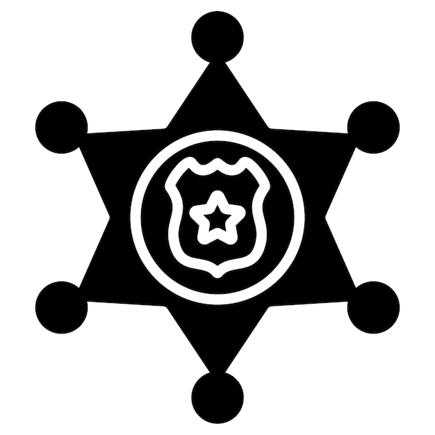 Estilo del icono de la insignia del alguacil