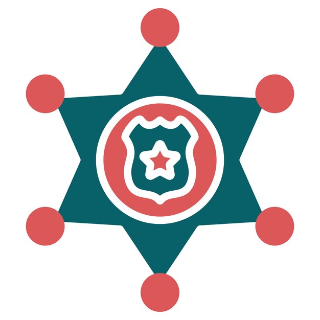 Estilo del icono de la insignia del alguacil