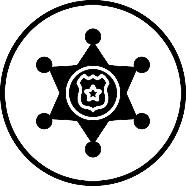 Estilo del icono de la insignia del alguacil