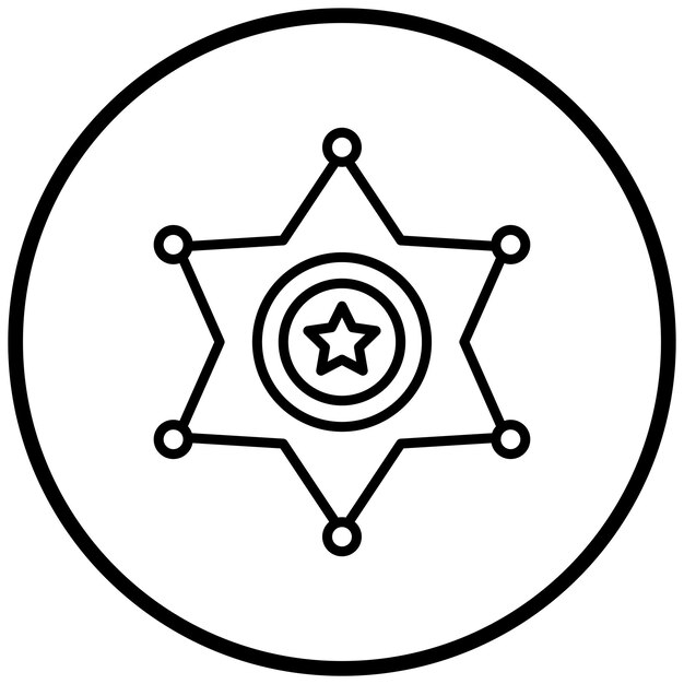 Estilo del icono de la insignia del alguacil