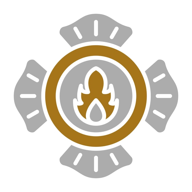 Estilo del icono de la insignia de bomberos
