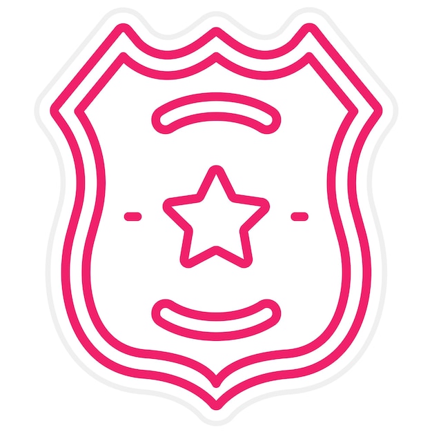 Estilo del icono de la insignia de la policía