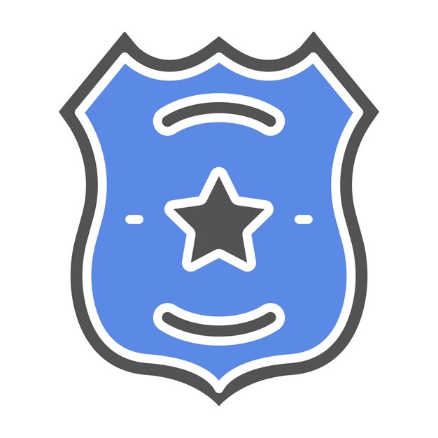 Estilo del icono de la insignia de la policía